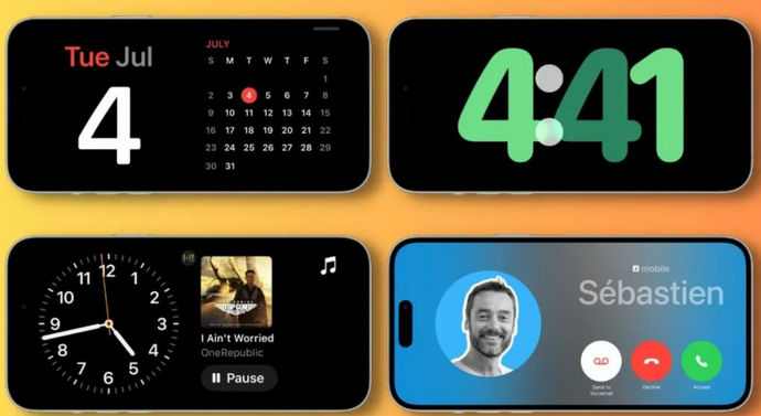 黄江镇苹果手机维修分享iOS17横屏充电待机显示有什么好处 