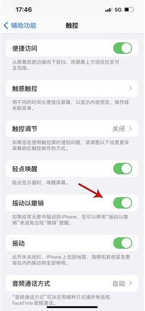 黄江镇苹果手机维修分享iPhone手机如何设置摇一摇删除文字 